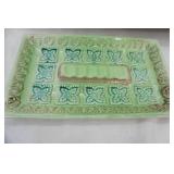 Vintage Ceramic Serving Trays; Modern Ceramic Fish Platter; Vintage Hand-Painted Bone China Plate