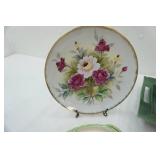 Vintage Ceramic Serving Trays; Modern Ceramic Fish Platter; Vintage Hand-Painted Bone China Plate