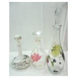 Collection of Vintage Glass Decanters and Other Jars and Vases