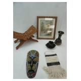 Black Ceramic Mini Wash Basin and Pitcher, Greek Style Vase and Other Decor