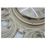 Vintage Syroco Seven Jewels Ornate Wall Clock. 1960s