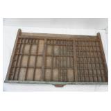 Antique Hamilton Wooden Printers Tray