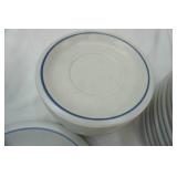 Pfaltzgraff Yorktowne Stoneware Dinnerware Set & Salmon Falls Pottery Oil Lamp (Salt Glazed)