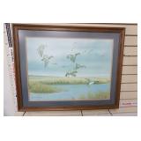 Vintage Print. "Morning Flight" by Ronald Logue. 1979