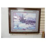 Framed Print by Lee K. Parkinson. Winter Landscape Scene. 32"x 26"