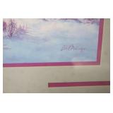 Framed Print by Lee K. Parkinson. Winter Landscape Scene. 32"x 26"