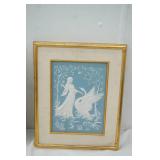 (2ct) Franklin Mint 1986. Parian Porcelain Relief Artworks