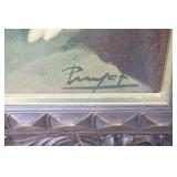 Framed Artwork by Jose Puyet. "La Coqueta" 24"x 29"