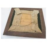 Framed Needlepoint Artwork. Country Cottage Scene