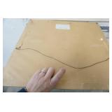 Vintage Needlepoint Artwork. Framed, matted, with glass.