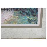 Pair of Framed Prints. 16.5"x13.5". Home Interior Scenic Cottage Gate