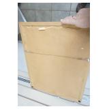 Framed Cross Stitch Carousel Horse. With Glass