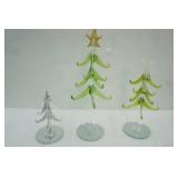 Glass Christmas Tree Figurines and Mini Ornaments