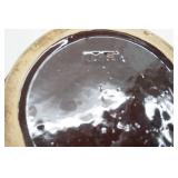Vintage USA Pottery Brown Pot with Lid