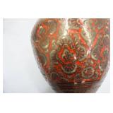 Vintage Brass Engraved Vase. 20" tall