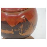 Vintage Mid Century Wooden Vase, 9.5" tall