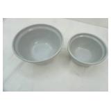 Vintage Monmouth Pottery Beehive Stoneware Mixing Bowls (2ct)