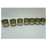 Vintage Cera Golden Grapes old-fashioned Cocktail Glass. 22K gold detail. (7ct)