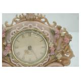 Vintage Pink Fairytale Carriage Clock Figurine