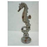 Ceramic Seahorse Statue 17" tall