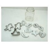 Vintage Candy Jar with Cookie Cutters