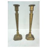 Set of Bombay Brass Candlestick Holders 22" tall