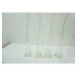 Set of 4 Vintage Art Glass Bud Vases. Twisted Stem Design. 20" tall