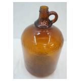 Vintage Amber Brown Glass Jug. "Roman Cleanser"