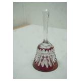 Vintage Cut Cranberry Glass Bell