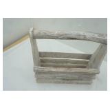 Vintage Paint Brushes and Rustic Wood Caddy