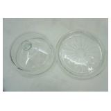 Vintage Glass Cake Plate and Cover