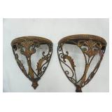 Decorative Metal Ornate Wall Shelves