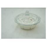 Vintage Crystal Candy Dish Candle with Lid: Mint & Sage?