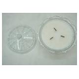 Vintage Crystal Candy Dish Candle with Lid: Mint & Sage?