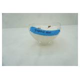 Crystal Dish with Frosted Glass Swans Candle: Grapefruit & Mint