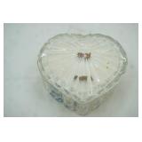 Vintage Crystal Heart Trinket Box Candle: Rosemary & Mint