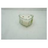 Vintage Crystal Heart Dish Candle: Rosemary