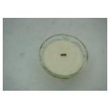 Crystal Dish Candle: Cherry & Almond. 5.25" diameter and 4" tall