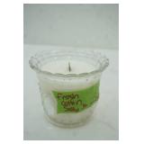 Pressed Glass Candy Dish Candle: Fresh Cotton