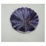 Art Glass Purple Shell. 3.25"