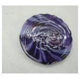 Art Glass Purple Shell. 3.25"