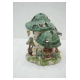 Vintage Kimberly Designs Ceramic Mushroom House Tea Light Holder