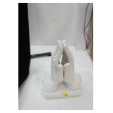 Vintage Porcelain Praying Hands Statue. 7.5"