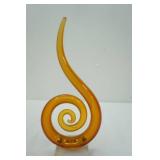 Abstract Hand-Blown Art Glass Sculptures "Ribbon" or "Scrolls"