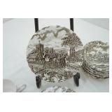 Myott Royal Mail Brown Staffordshire Ironstone Transferware.