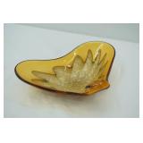 Murano for Princess House Amber Art Glass Bowl. 9"x7"x3"