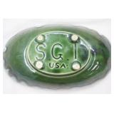 Vintage S.G.I. USA Green Drip Glaze Planter. 8.5"x5"x3.25"