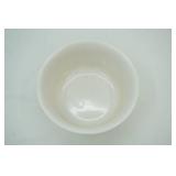 Vintage White Ribbed Mixing Bowl 9.5" diameter by 4.25" tall