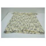 Yellow, White, and Grey Crochet Afghan