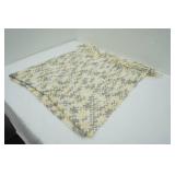 Yellow, White, and Grey Crochet Afghan